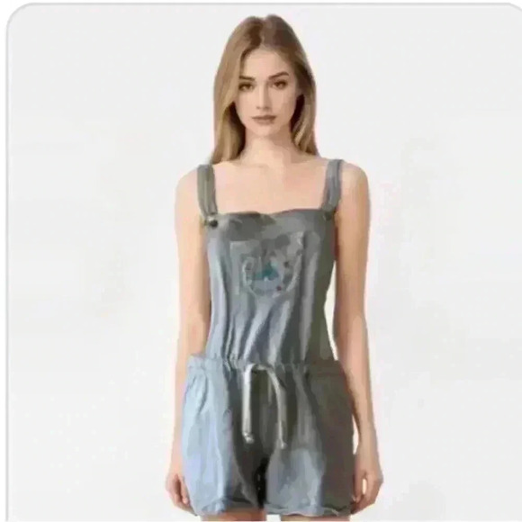 DISNEY PARKS JUMPER/Overall/Short Alls with Disney Castle (Size L) - Picture 6 of 6